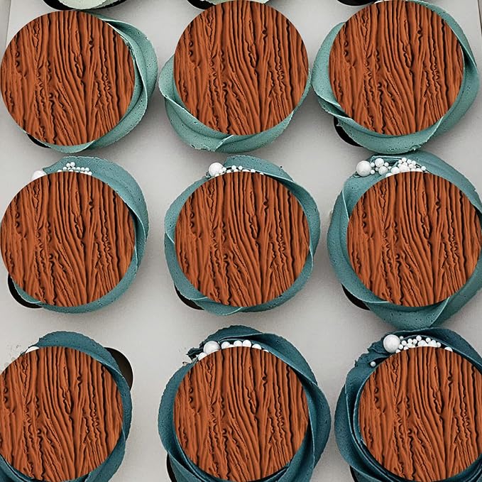 Wood Grain Tree Bark Silicone Molds, Bark Texture Mat Silicone Mold for Cake Decoration Candy Cupcake Topper Cake Polymer Clay Crafts Epoxy Resin