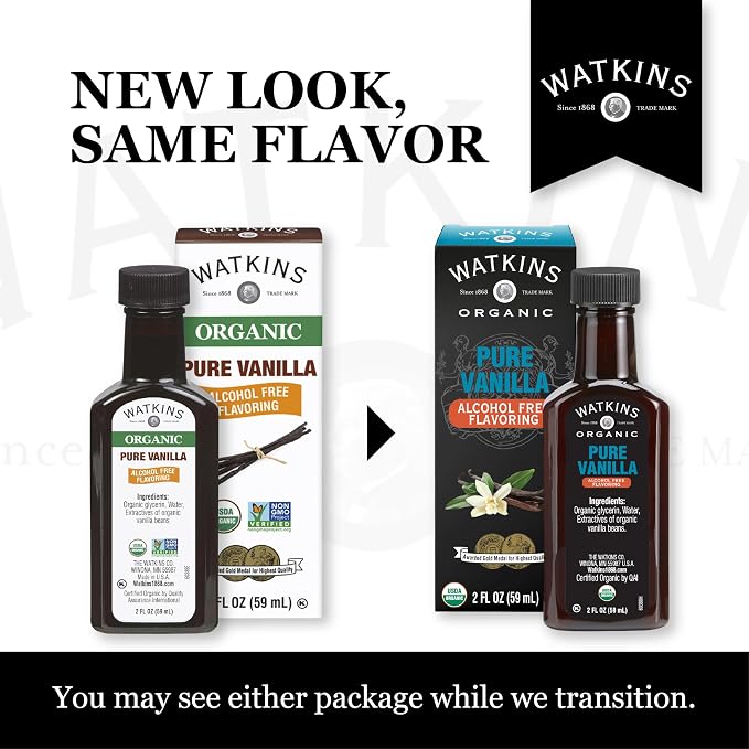 Watkins Organic Pure Vanilla Alcohol Free Flavoring, 2 Fl. Oz (Pack of 1)