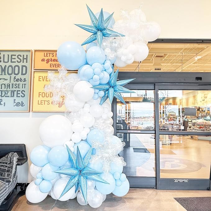 Jobkoo Pastel Blue Balloons 12 Inch, 100 Pack Light Blue Latex Matte Macaron Powder Helium for Gender Reveal Baby Shower Birthday Wedding Party Decorations