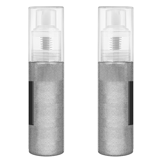 Edible Glitter Spray - 20g Luster Dust Edible Food Grade Glitter for Cake Decorating, Cocktails, Drinks - Shimmer Dust Powder Metallic Food Coloring Powder for Cookie, Candy, Icing (Silver)