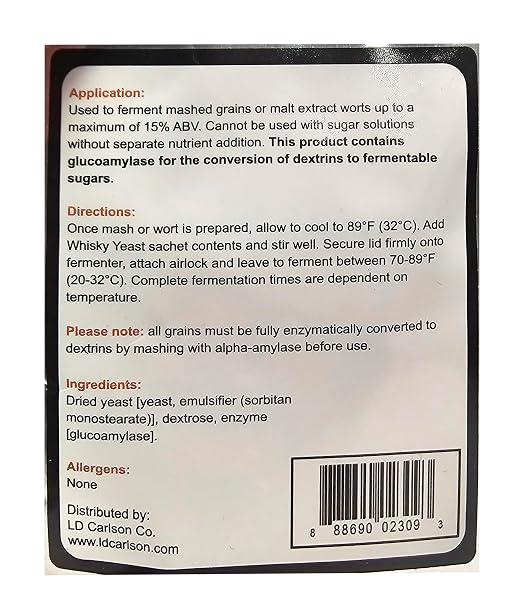 FermFast Whisky Yeast With Enzyme 30g Package