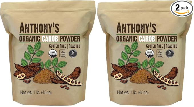 Anthony's Organic Carob Powder, 1 lb, Gluten Free, Non GMO, Cocoa Powder Alternative, Unsweetened (Pack of 2)