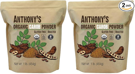 Anthony's Organic Carob Powder, 1 lb, Gluten Free, Non GMO, Cocoa Powder Alternative, Unsweetened (Pack of 2)