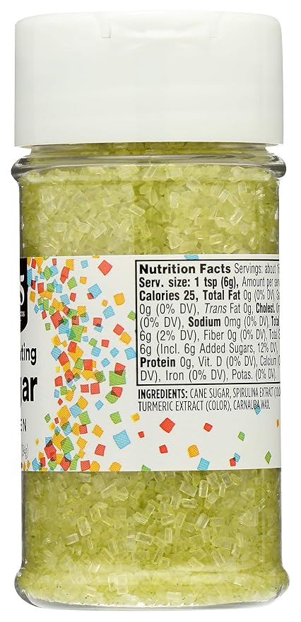 365 by Whole Foods Market, Green Decorating Sugar, 3.3 Ounce (Pack of 2)