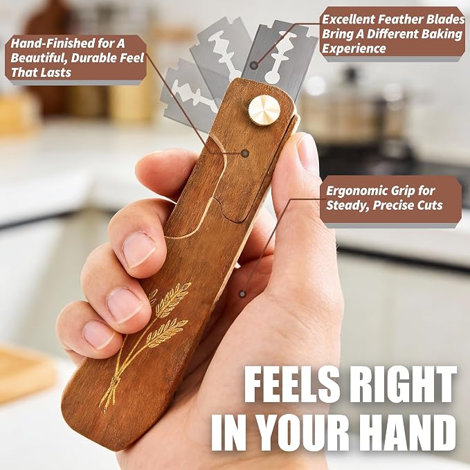 Bread Lame Dough Scoring Tool, Upgrade Bread Scoring Tool for Sourdough Bread Baking, Sourdough Scoring Tool for Homemade With 10 Razor Blades