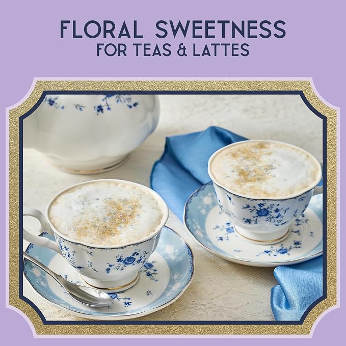 McCormick Bridgerton Finishing Sugar, Lavender Vanilla, Limited Edition, Floral Lavender Notes, Smooth Vanilla Flavor, For Cakes, Cocktails, Matcha Tea, and More, 3.45 oz