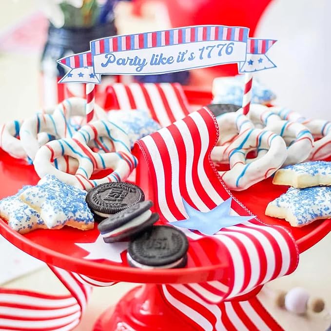 Sprinkles & Confetti 11" Red Cake Stand – Premium Melamine Dessert Display for Weddings, Valentine’s Day, Holiday Parties | Elegant Reusable Serving Tray for Cakes & Treats