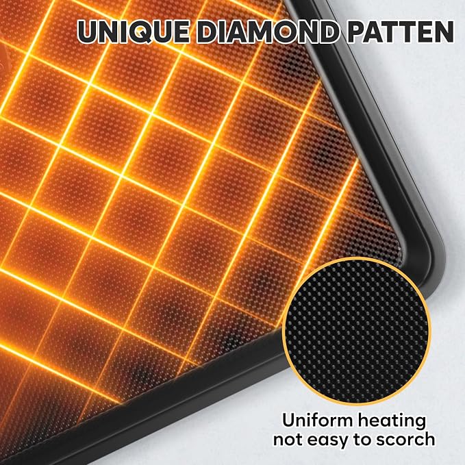 Quarter Sheet Pan Set of 2, 12.8 ” x 9 ”, Cookie Sheets for Baking 0.8mm Thick Non Stick Baking Sheets for Oven Heavy Duty Baking Trays