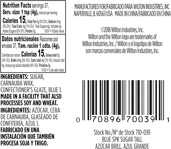 Wilton Sparkling Sugar Decorating Sprinkles, 5.25 oz., Blue