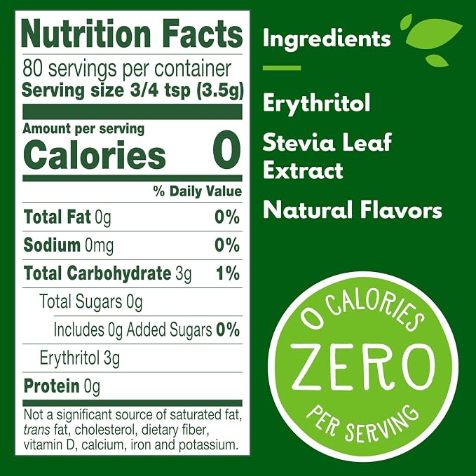 Truvia, Sweetener Natural Calorie Free, 9.8 Ounce