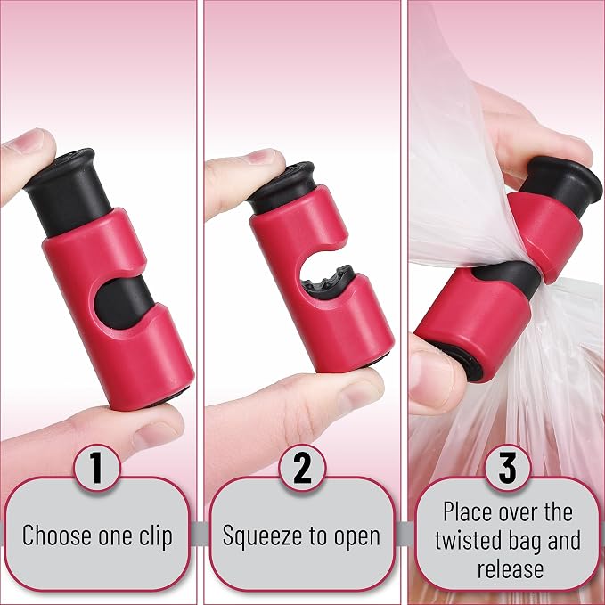Mr. Pen- Squeeze and Lock Bread Bag Clips, 2.4 Inch, 8 Pack | Multicolor Squeeze Lock Clips, Reusable Bag Closures for Bread, Snacks, Coffee, Food Storage, Fits Thick and Thin Bags