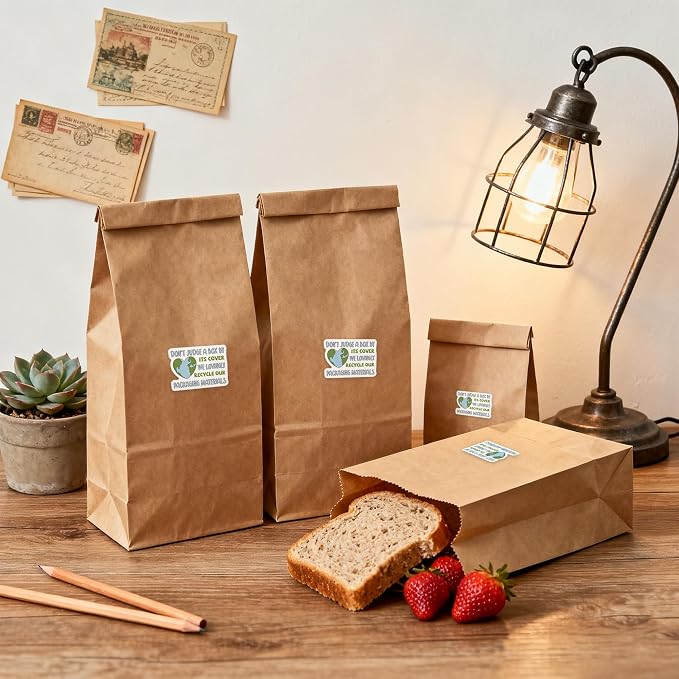 500Pcs Funny Packaging Thank You Package Sticker, Small Business Online Retailers Small Shop Mail Envelopes Shipping Stickers, Reused Box, Recycle Recycling Sticker