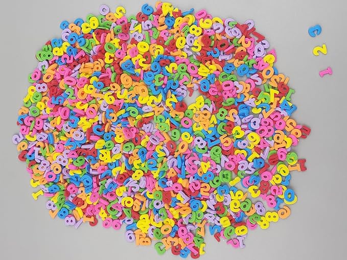 Colorful edible school enrollment Number set - perfect sugar decoration for the start of school -123 sprinkles and number figures for cakes and cupcakes Decorating, 2.5oz
