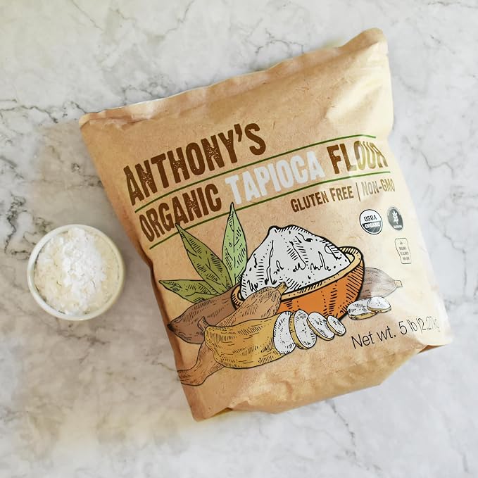Anthony's Organic Tapioca Flour Starch, 5lbs, Gluten Free & Non GMO (Pack of 2)