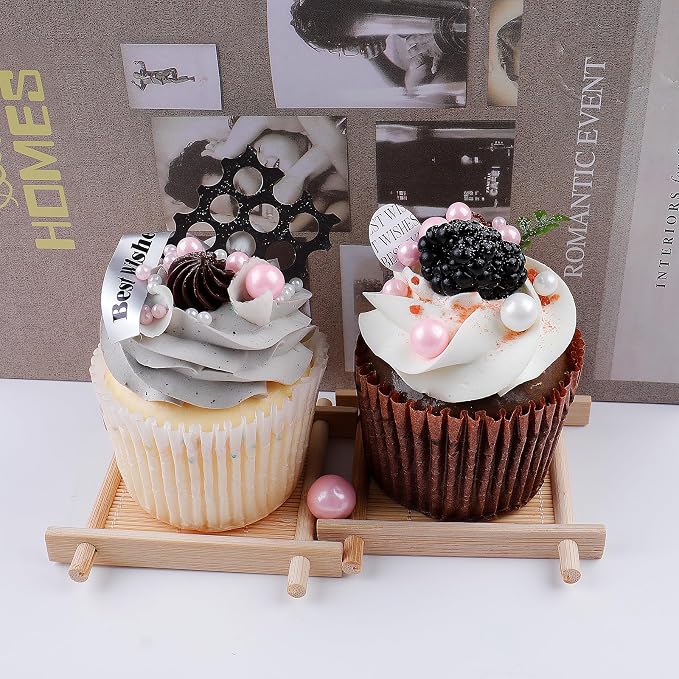 Pink & White Pearl Sprinkles for Cake Decorating, 130g/4.6oz Edible Pearl Sprinkles, Baking Cupcakes, Donuts, Macarons Toppings
