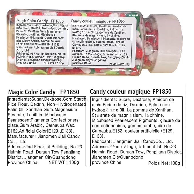 Sentovac Christmas Santa Claus Tree Sprinkle Red Green Mix Sprinkles Edible for Cake Decorating Cookie Cupcake Topper Baking Decorations Halloween Christmas Supplies 3.53 Oz