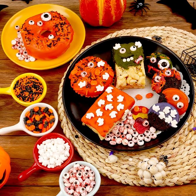 Halloween Sprinkles, Edible Halloween Sprinkles for Cake Decorating, Cake Decoration & Cupcake Topper, 110g/3.88oz