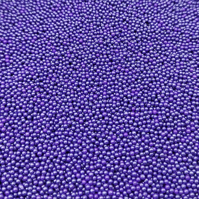 Homankit Purple Nonpareils Sprinkles Edible Cookie Decorations Mini Pearls for Decorating Cake, Baking, Cupcake Toppers, Ice Cream, Donuts 3.88 Ounce