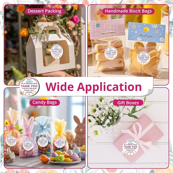 500 PCS If You Love Your Order Cute Small Business Stickers, Thank You Sticker, Bakeries Sticker, Handmade Small Business Envelopes Stickers, Gift Bags Packaging Labels