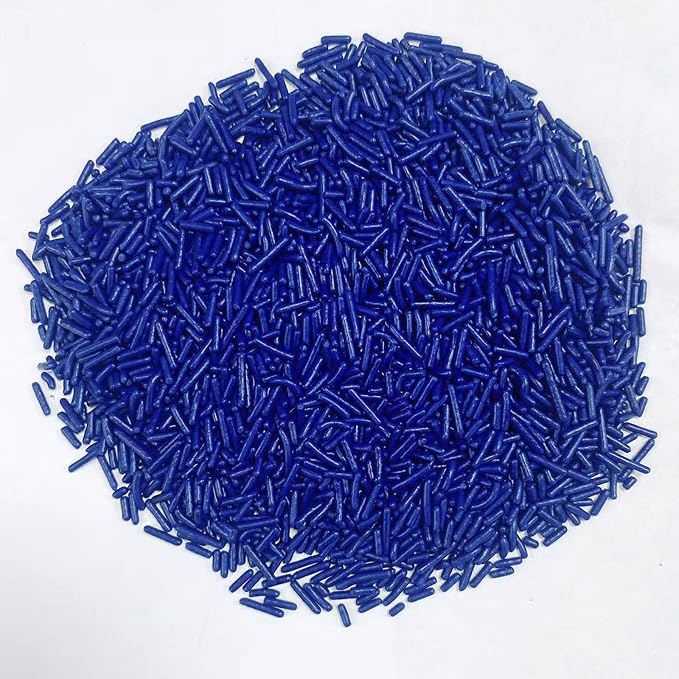 PhilaeEC Navy Blue Jimmies Sprinkle Edible Soft Jimmies Sprinkle for Cake Decoration Cupcake Topper Cookie Baking Decorations Halloween Christmas Valentine Supplies 2.75oz/78g