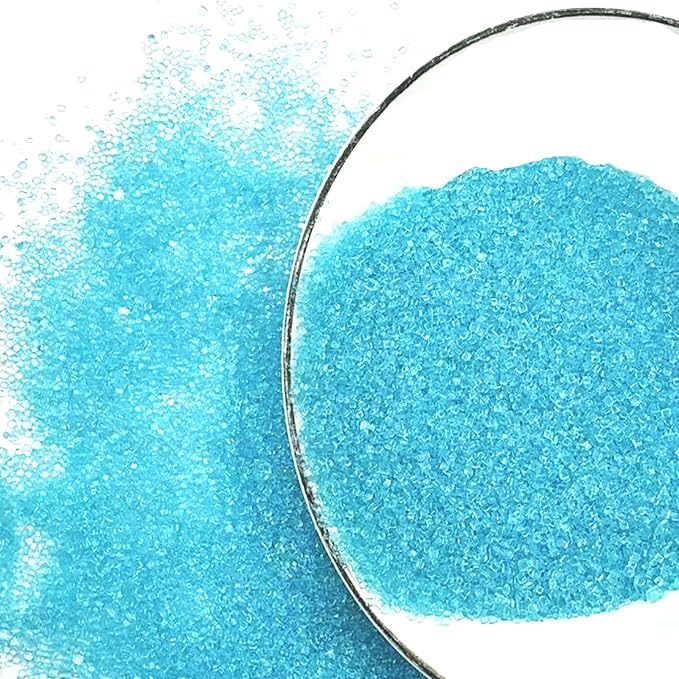 Edible Blue Sanding Sugar Sprinkles 142g/ 5.01oz Sugar Crystals for Cake Decorating Candy Baking Decorations Ice Cream Toppings and Cupcake Decorating for Valentines Halloween Christmas