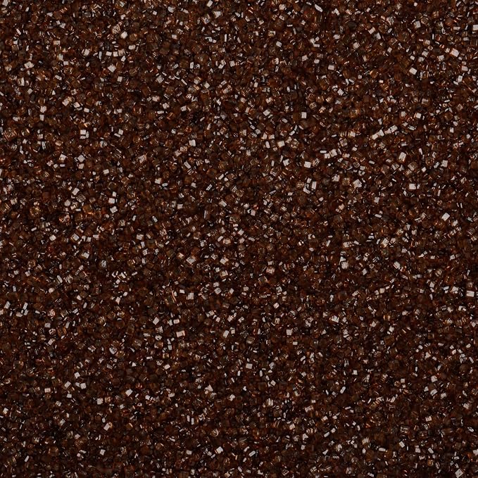 Brown Sanding Sugar Sprinkles, 4.6 oz Edible Sparkling Sugar Crystals for Baking Topping, Chocolate, Cupcakes, Cookies, Ice Cream & Cake Decorating, Fall Thanksgiving Halloween Christmas Supplies