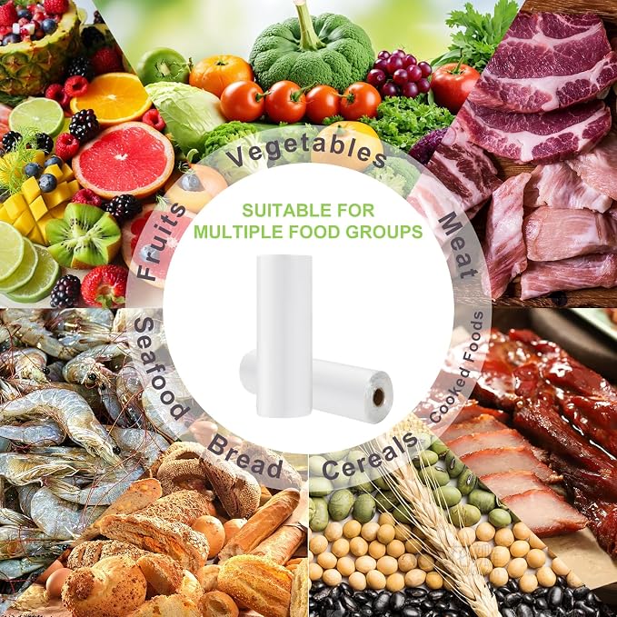 Food Storage Bags, 14" X 20" Clear Plastic Bag, Plastic Produce Bag for Food, Fruit, Vegetable, Refrigerator Storage, Kitchen, 350 Bags/Roll (1 Rolls)