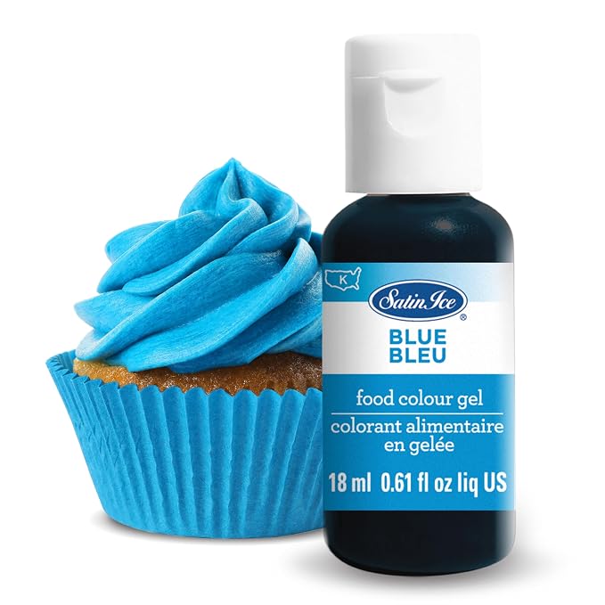 Satin Ice Food Color Liquid Gel, 0.61 fl oz Bottle, Blue