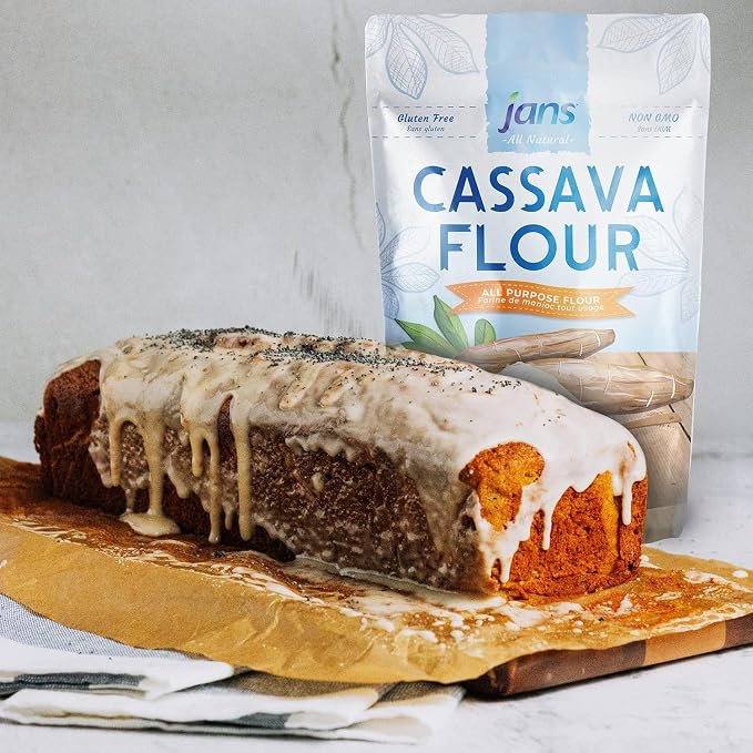 Jans Cassava Flour All-Purpose Flour Alternative (2 lbs, Pack of 12) All-Natural, Non-GMO & Gluten-Free, Grain-Free, Paleo, AIP & Vegan Friendly