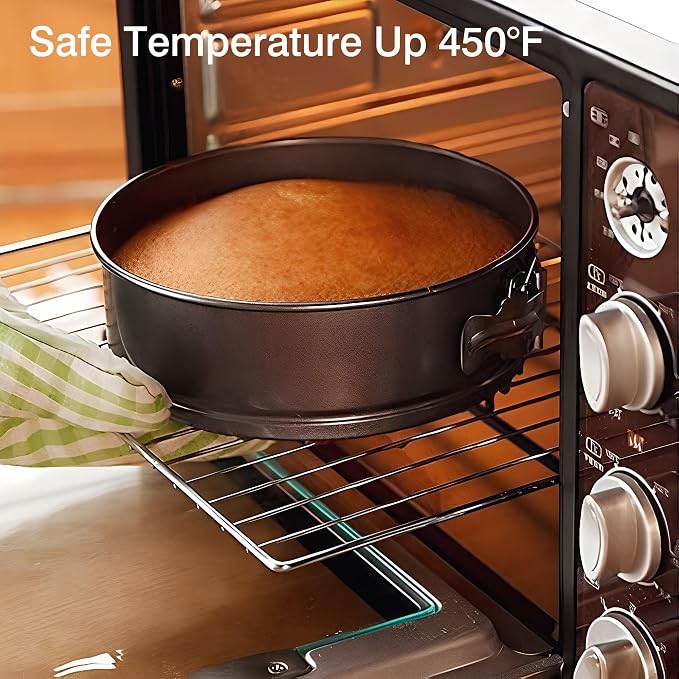 Springform Pan, Nonstick Leakproof Round Cheesecake Pan for Baking, Easy Release, No Parchment Paper Needed (10-inch)