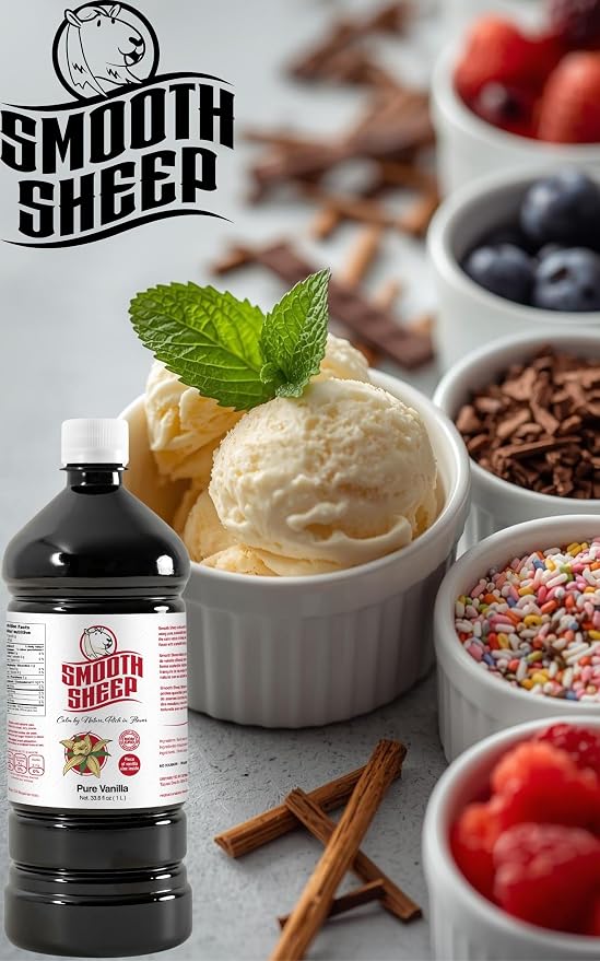 Smooth Sheep Vanilla | Mexican Vanilla for Baking and Desserts | Made with Real Vanilla Bean | Vainilla Mexicana Buena 33.8oz (1 Liter (Pack of 1))