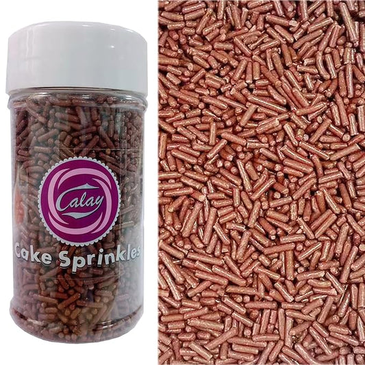 PhilaeEC Chocolate Brown Jimmies Sprinkle Edible Soft Jimmies Sprinkle for Cake Decoration Cupcake Topper Cookie Baking Decorations Halloween Christmas Valentine Supplies 2.75oz/78g