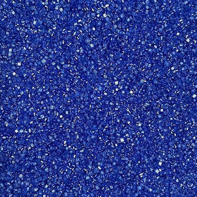 Blue Sprinkles, Blue Sanding Sugar Crystals, 4.6 oz Edible Sparkling Sugar for Baking Topping, Cupcakes, Cookies, Ice Cream & Cake Decorating, Wedding Party Christmas 4th of July Supplies