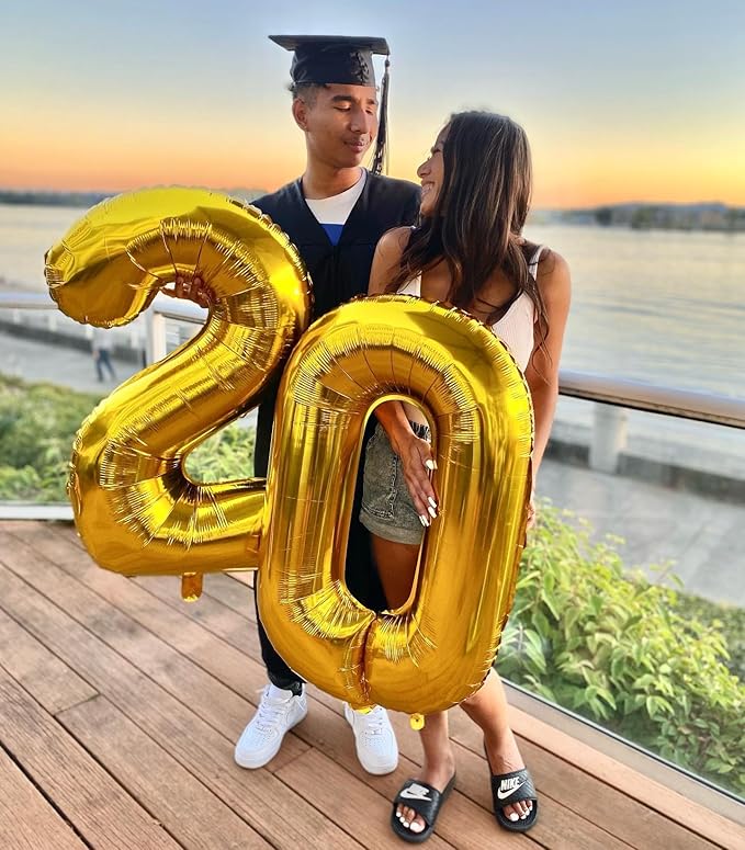 Gold Number 11 Balloon 40 inch, 11 Number Balloons, 11th Gold Birthday Decorations, 11 Year Old Girls Boys Golden Party Supplies