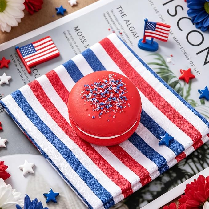 Red White and Blue Sprinkles for Cake Decorating, 4th of july Sanding Sugar 130g/4.6oz, Cupcake, Cookie and Donuts Toppings, Wedding, Birthday Party Supplies