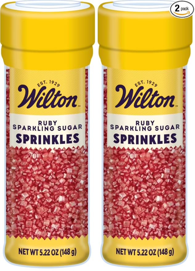 Wilton Pearilized Sugar Food Decorative, Ruby,Red (Pack of 2)
