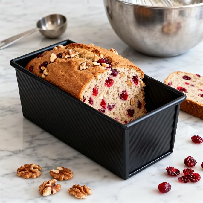 Pullman Loaf Pan With Lid - Bread Pans For Homemade Bread - 1lb Non-Stick Loaf Baking Pans - Carbon Steel Toast Box With Oven Mitts（Set Of 2）