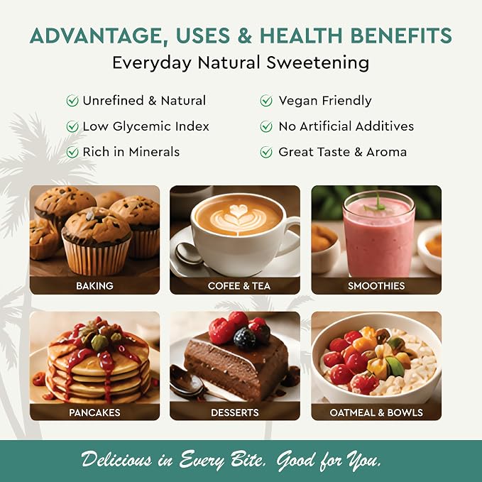 Rasika Organic Coconut Sugar, Unrefined Low Glycemic Sweetener Coconut Sugar for Baking Cooking & Beverages Cocunut Sugar Vegan, Gluten-Free, Non-GMO, Cane Sugar Alternative (300Gms)