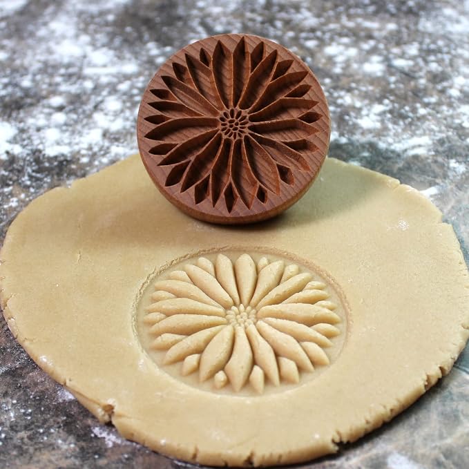 Wood Cookie Stamp, 2.5 Inch (Sunflower CS-028)