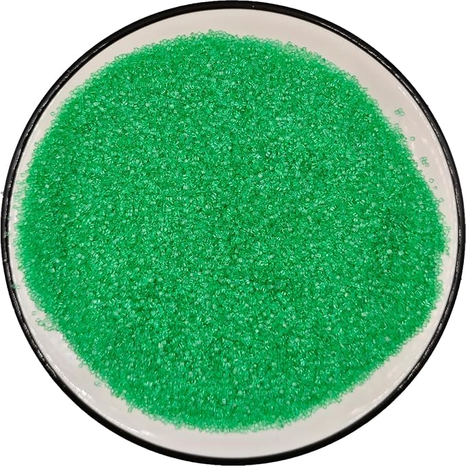 Edible 5 Ounce Medium Decorative Green Sanding Sugar Sprinkles for Baking, Sparkling Crystals for Cakes, Cookies, Cupcakes, Ice Cream Topping and Rimming Sugar
