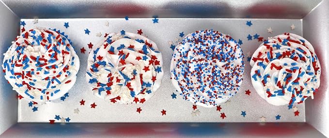 Mystic Sprinkles Fourth of July Sprinkles Mixes (United Stars Confetti Mix 2.6oz)