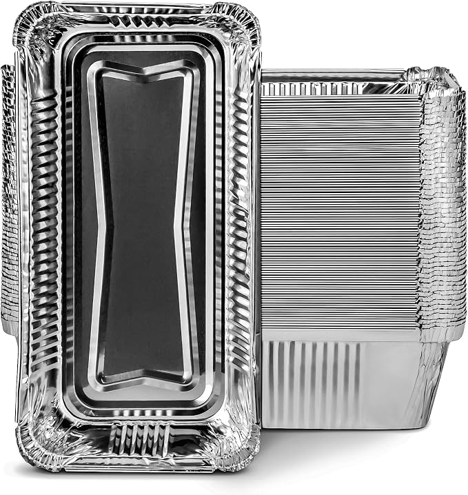 DecorRack 40 Bread Loaf Pans 8.5 x 4.5 Inch 2 Lb Aluminum Foil Pans Food Storage Container, For Cooking, Baking, Storing, Meal Prep Homemade Bread Pans (40 Pack)