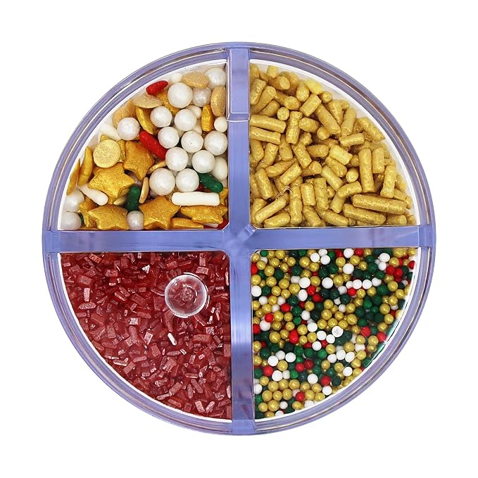 Mystic Sprinkles 4 Cell Sprinkle Assortments (A Classic Christmas in Gold, Midi)