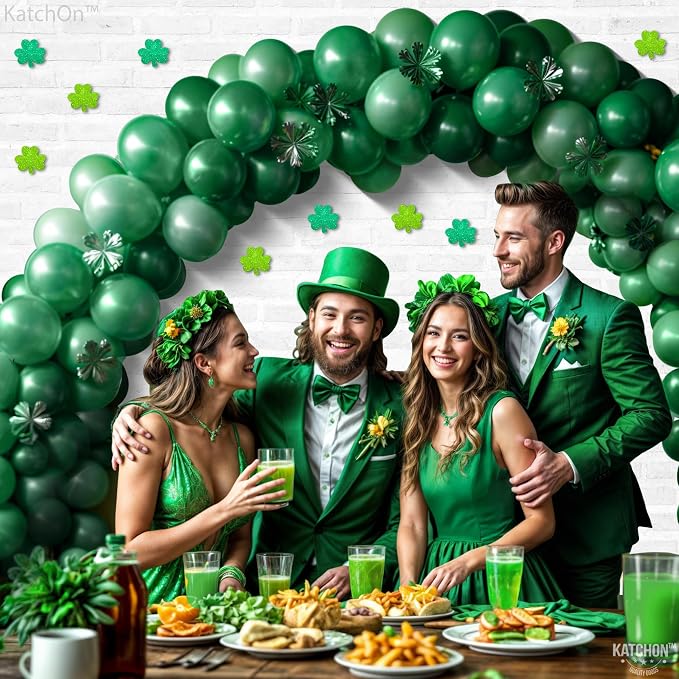 KatchOn, Dark Green Balloons - 12 Inch, Pack of 110 | Emerald Green for St Patricks Day Decorations, Birthday Decorations | St Patricks Day Balloons for Ramadan Decoration for Home | Eid Decorations