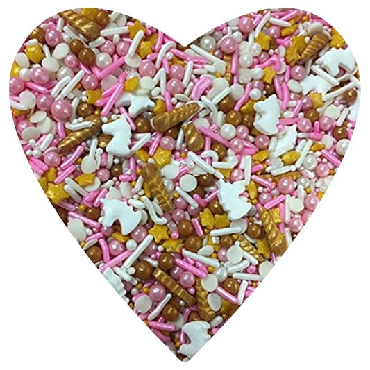 COOL MOM SPRINKLES Girl Birthday Sprinkles (4 oz.) – Themed Sprinkles for Decorating Birthday Cakes, Cupcakes, Cookies & Desserts – Mixed in the USA/Gluten-Free (Pink Unicorn)