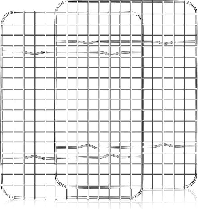 Homikit 2 Pack Cooling Rack Set, 8.7" x 6.3" Stainless Steel Baking Rack for Bacon Bread Pizza, Mini Metal Wire Oven Racks for Cooking Fit Small Toaster Oven Pan, Rust Free & Dishwasher Safe