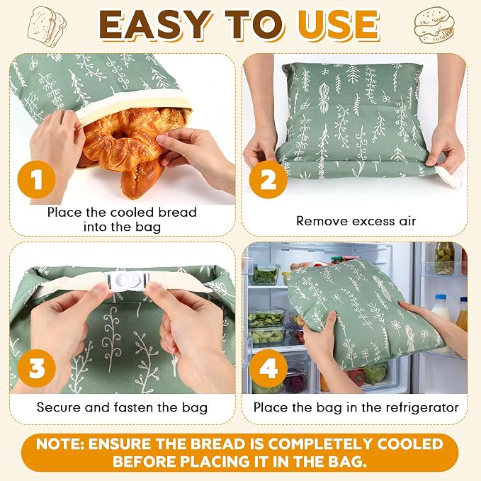 2 Pcs XL Beeswax Bread Bags for Sourdough Reusable 13” x 17” Large Bread Bags with Improved Beeswax Coating Food Wraps for Mother's Day Homemade Loaf Fresh Freezer(Flowers)