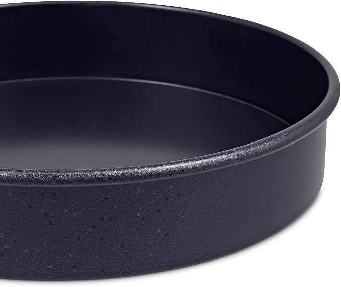 Zyliss E980195 Non-Stick Loose Base Round Sandwich Tin | 20cm/8in | Carbon Steel | Dark Blue | Cake Tin/Baking Tin/Bakeware/Cake Mould | Dishwasher Safe | 5 Year Guarantee