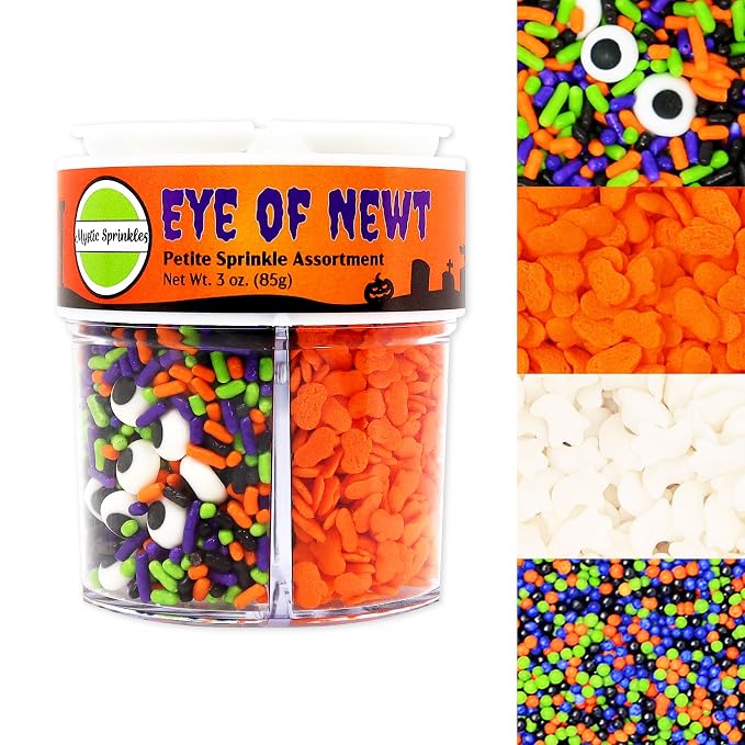 Mystic Sprinkles 4 Cell Sprinkle Assortments (Eye of Newt, Petite)