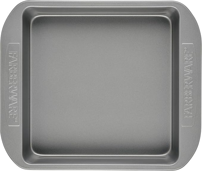 Farberware Nonstick Bakeware 9x9 Baking Pan, Square Cake Pan, Gray